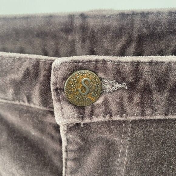 Sundance Velvet‎ Straight Leg Pants Womens Sz 30 Gray Floral Embroidered Cotton - Picture 12 of 14